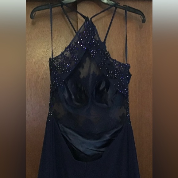 Blondes Nites beadwork embroidered Gown by Stacy Sklar: size 13 gown.and shoes. - Picture 2 of 12